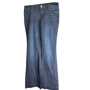 womens Wrangler Jeans Bootcut Dark Wash Denim Size 11/12x36